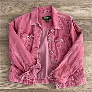 Eddie Bauer pink corduroy jacket